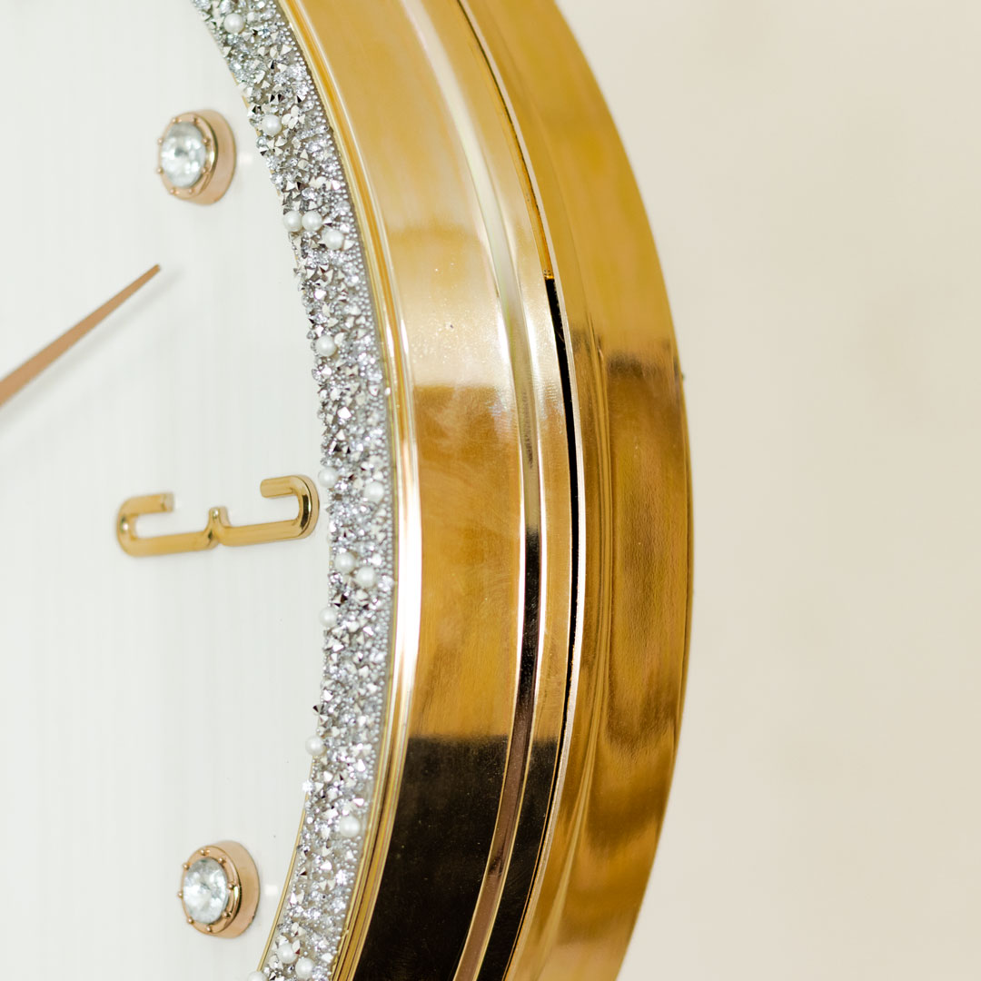 WC738-Golden-White-Double Sided Station Wall Clock Golden Body White Texture Dial (9)