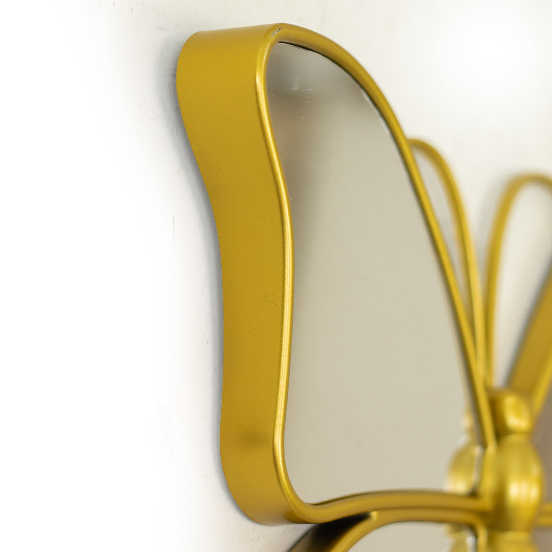 WR705-Golden Butterfly Mirror Wall Art 3 Piece Set Fiber Decor (7)