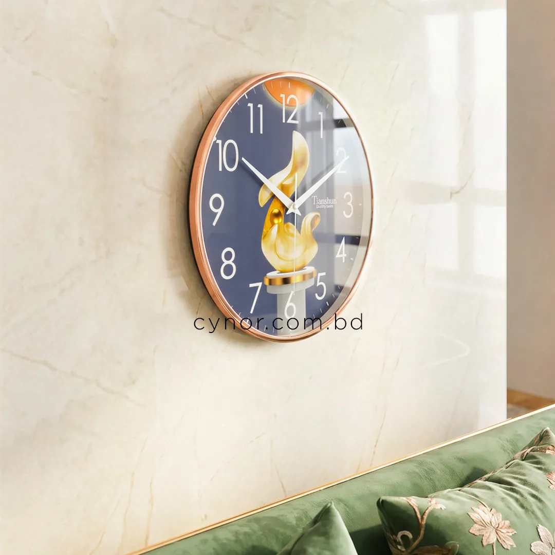 WC749-3-Modern Minimalist Geometric Wall Clock with Glass Dial Rose gold Fiber Frame (8) WC749-3-Modern Minimalist Geometric Wall Clock with Glass Dial Rose gold Fiber Frame (8)