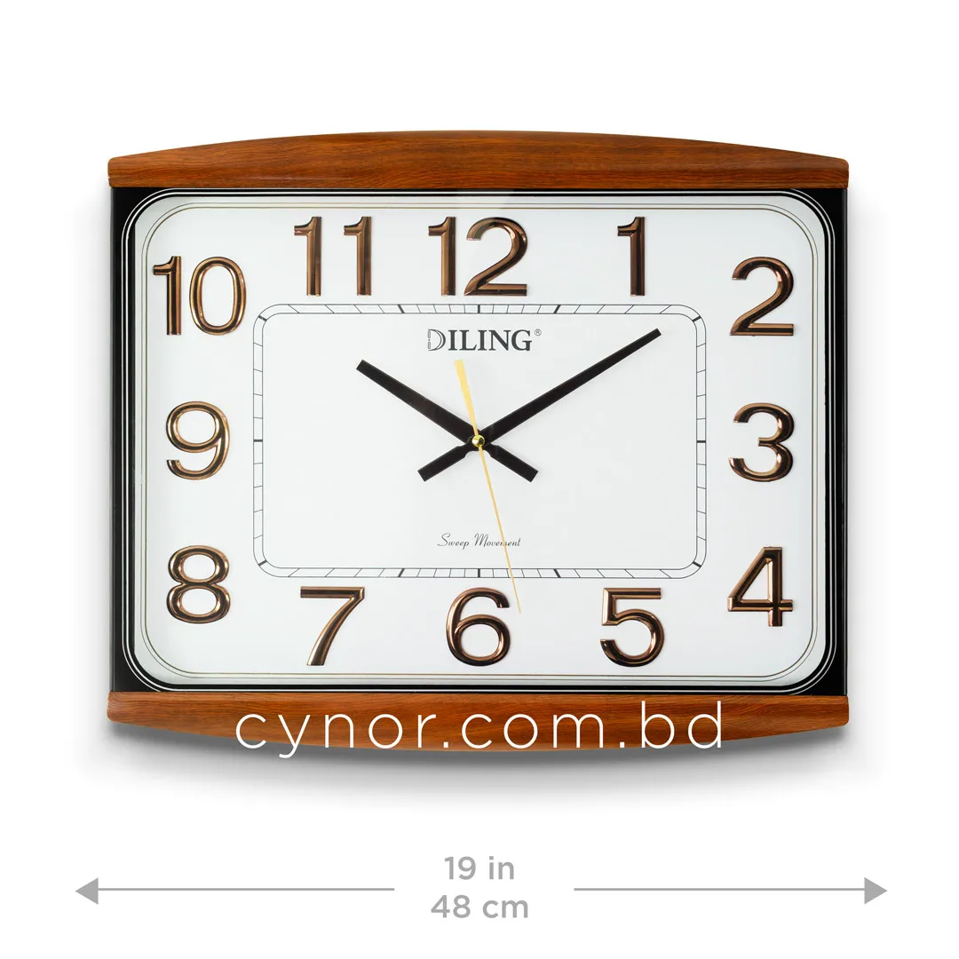 WC750-White-Executive Rectangular Wall Clock White Dial Wood Textured Fiber Frame (3) WC750-White-Executive Rectangular Wall Clock White Dial Wood Textured Fiber Frame (3)