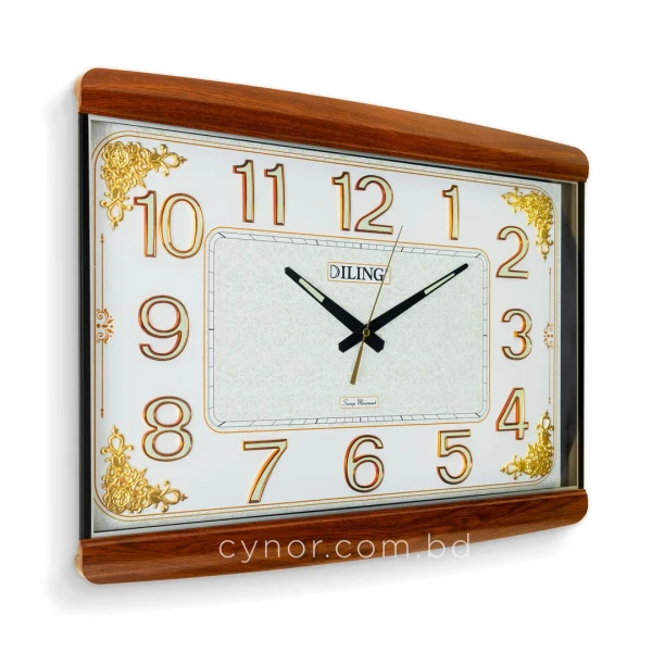 WC751-White-Vintage Style Wall Clock Radium Numerals Wood Texture Fiber Frame (5)