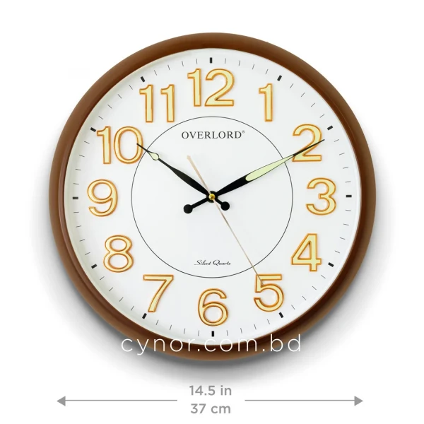 WC753-White-Executive Wall Clock Radium Numerals Fiber Frame Glass Dial (3)
