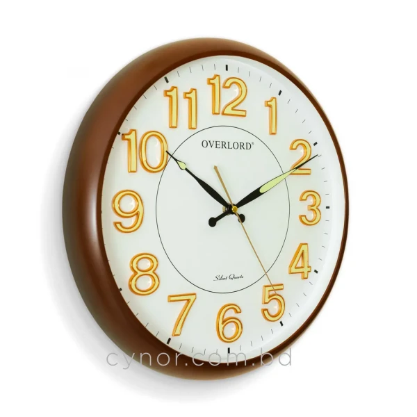 WC753-White-Executive Wall Clock Radium Numerals Fiber Frame Glass Dial (4)