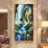 WR680-5-Luxury Waterfall Art Wall Frame with Resin Stone Design and Aluminium Frame (1)