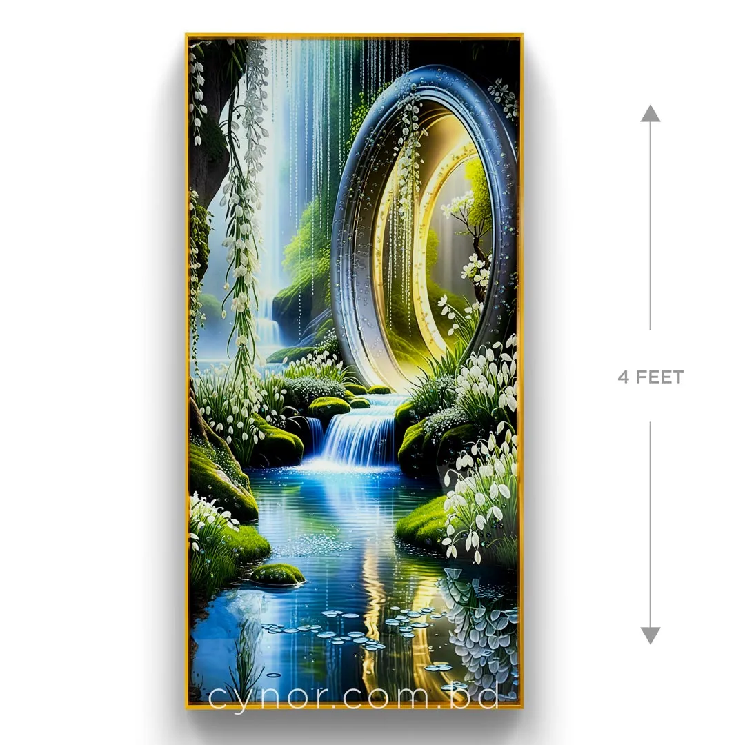 WR680-5-Luxury Waterfall Art Wall Frame with Resin Stone Design and Aluminium Frame (2) WR680-5-Luxury Waterfall Art Wall Frame with Resin Stone Design and Aluminium Frame (2)