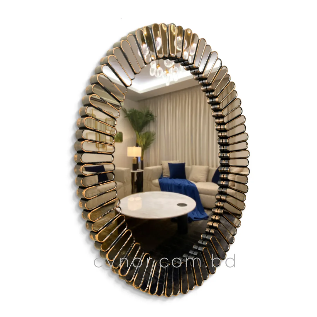 WR726-Antique Golden Sunburst Design Wall Mirror Fiber Frame (4) WR726-Antique Golden Sunburst Design Wall Mirror Fiber Frame (4)