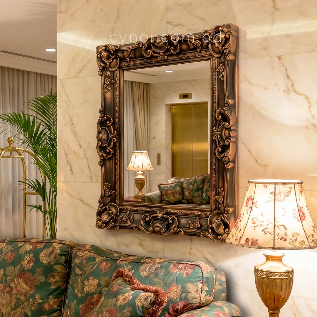 WR727-Antique Bronze Ornate Wall Mirror with Premium Fiber Frame (1) WR727-Antique Bronze Ornate Wall Mirror with Premium Fiber Frame (1)