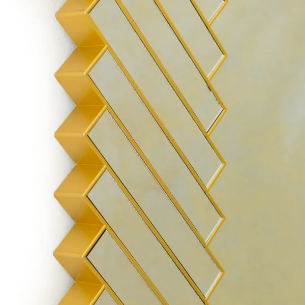 WR728-Luxury Golden Geometric Grid Decorative Wall Mirror Fiber Frame (5)