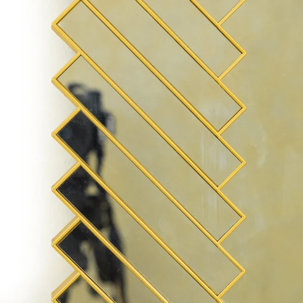 WR728-Luxury Golden Geometric Grid Decorative Wall Mirror Fiber Frame (6)
