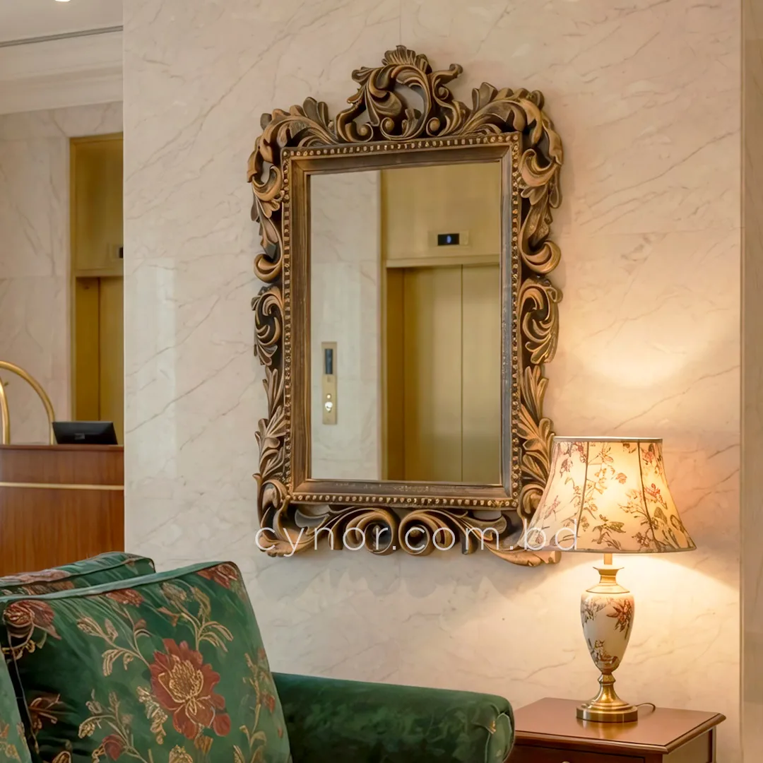 WR729-Antique Ornate Frame Wall Mirror with Premium Fiber Construction (10) WR729-Antique Ornate Frame Wall Mirror with Premium Fiber Construction (10)