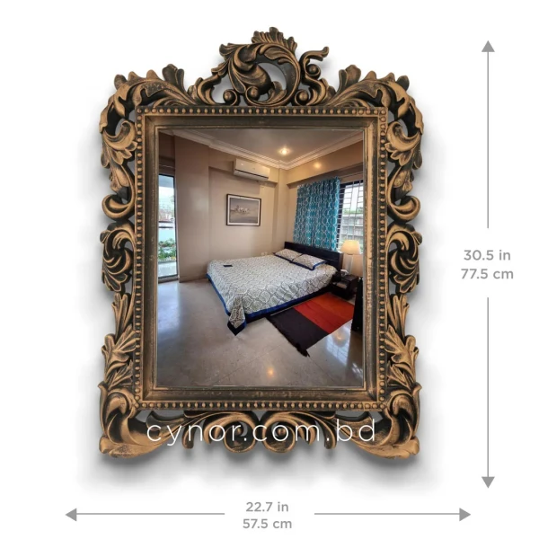 WR729-Antique Ornate Frame Wall Mirror with Premium Fiber Construction (2)