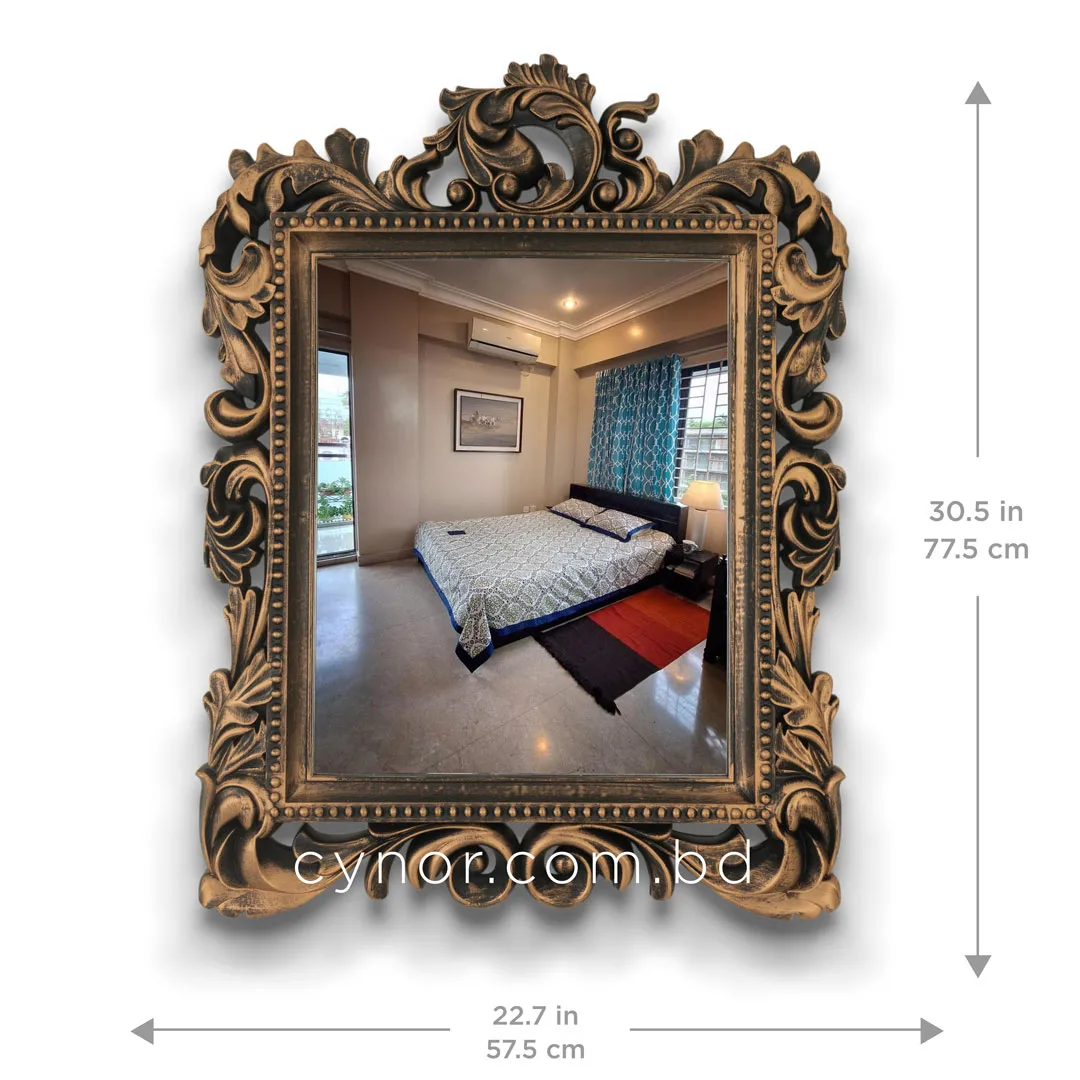 WR729-Antique Ornate Frame Wall Mirror with Premium Fiber Construction (2) WR729-Antique Ornate Frame Wall Mirror with Premium Fiber Construction (2)