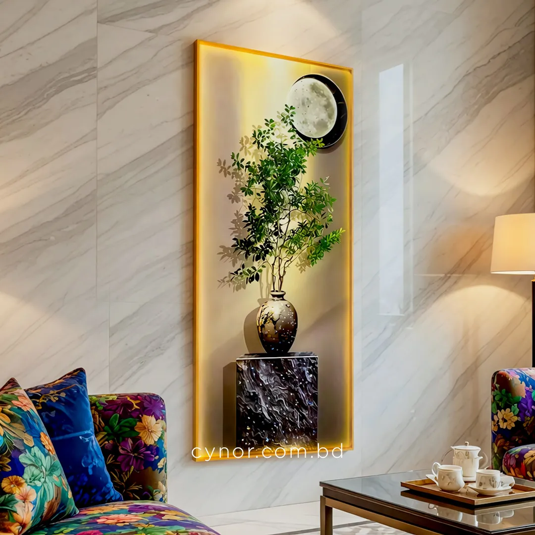 WR731-1-Greenery Plant Vase Wall Art Resin Stone Inlay with Golden Aluminium Frame (10) WR731-1-Greenery Plant Vase Wall Art Resin Stone Inlay with Golden Aluminium Frame (10)