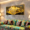 WR731-3-Mystical Mountain Landscape Wall Art with Resin Stone Inlay and Gold Aluminium Frame (1)