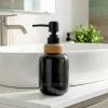 KC230-Black-Black Porcelain Ceramic Soap Shampoo Lotion Dispenser (1)