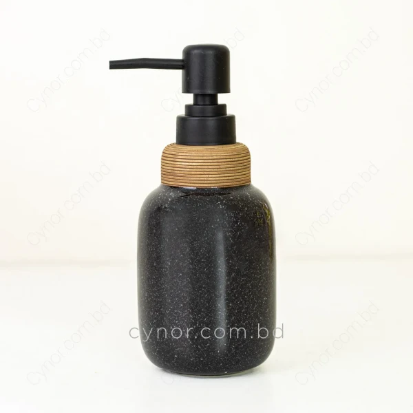 KC230-Black-Black Porcelain Ceramic Soap Shampoo Lotion Dispenser (2)