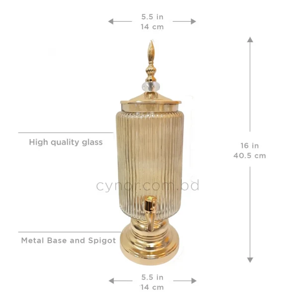 KC240-3L-Luxury-Glass-Beverage-Dispenser-with-Golden-Metal-Stand