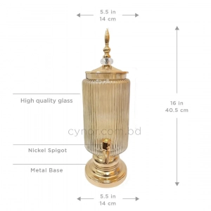 KC240-3L-Luxury-Glass-Beverage-Dispenser-with-Golden-Metal-Stand-and-Nickel-Spigot-00