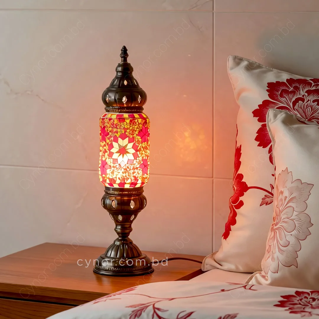 TL353-Red-Turkish Mosaic Table Lamp Cylinder Design Metal Body Red Ambient Glow (1) TL353-Red-Turkish Mosaic Table Lamp Cylinder Design Metal Body Red Ambient Glow (1)