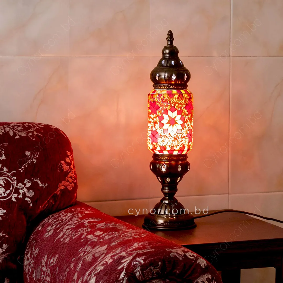 TL353-Red-Turkish Mosaic Table Lamp Cylinder Design Metal Body Red Ambient Glow (7) TL353-Red-Turkish Mosaic Table Lamp Cylinder Design Metal Body Red Ambient Glow (7)
