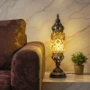 TL353-Yellow-Turkish Mosaic Cylinder Table Lamp Metal Body with Yellow Ambient Light (1)