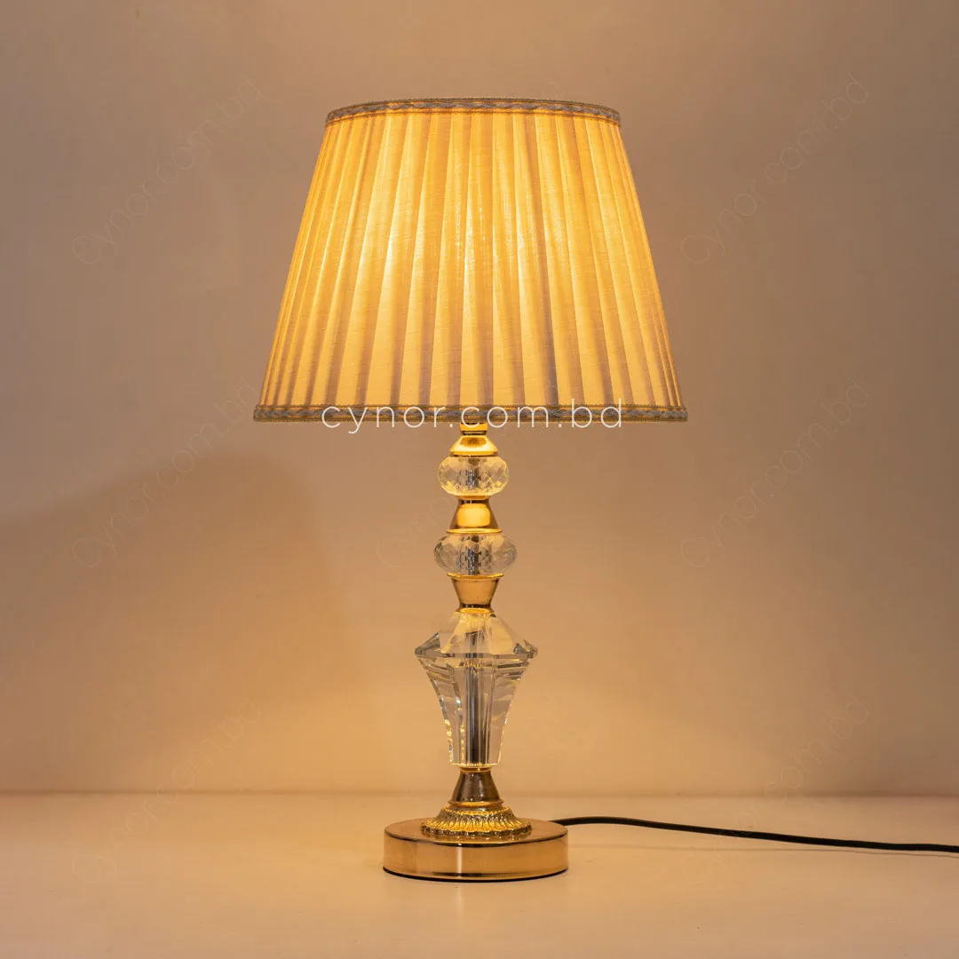 TL366-2-Metal Body Crystal Design Table Lamp with Cream Color Fabric Shade (3) TL366-2-Metal Body Crystal Design Table Lamp with Cream Color Fabric Shade (3)