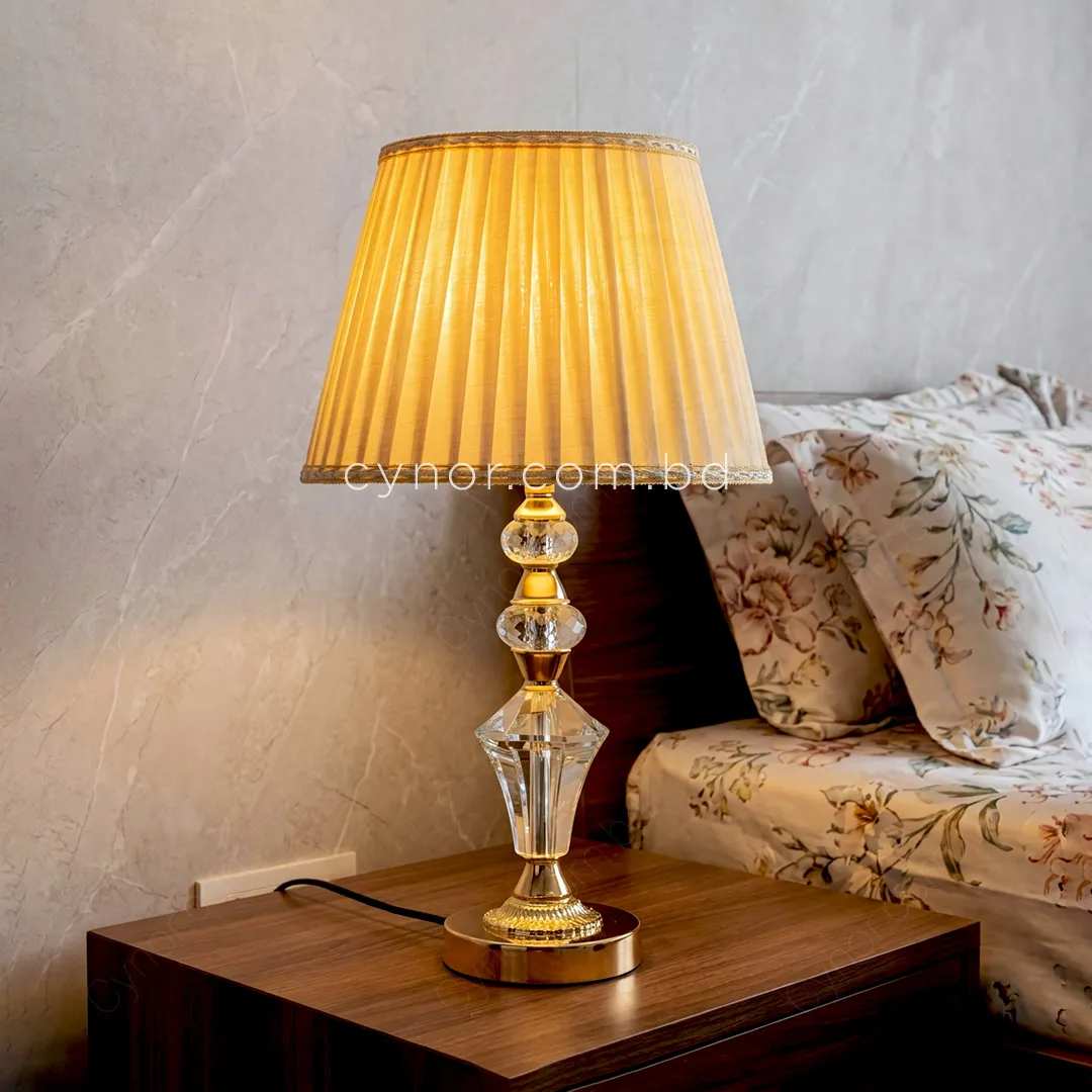 TL366-2-Metal Body Crystal Design Table Lamp with Cream Color Fabric Shade (8) TL366-2-Metal Body Crystal Design Table Lamp with Cream Color Fabric Shade (8)
