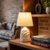 TL395-1-Compact Sculptural Ceramic Table Lamp with Textured Fabric Shade (1)