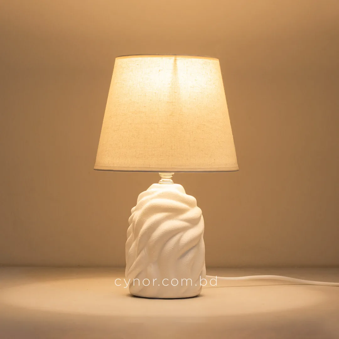 TL395-1-Compact Sculptural Ceramic Table Lamp with Textured Fabric Shade (4) TL395-1-Compact Sculptural Ceramic Table Lamp with Textured Fabric Shade (4)
