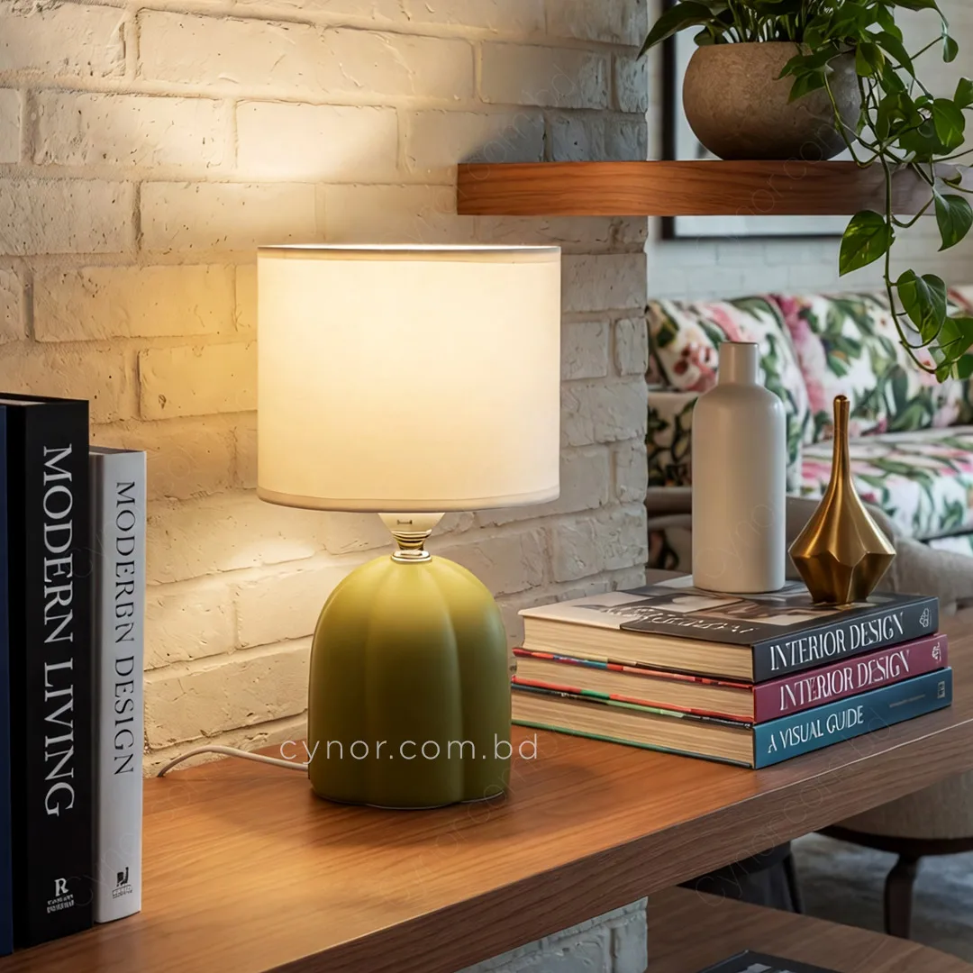TL396-1-Compact Olive Sculptural Ceramic Table Lamp with Textured Fabric Shade (1) TL396-1-Compact Olive Sculptural Ceramic Table Lamp with Textured Fabric Shade (1)