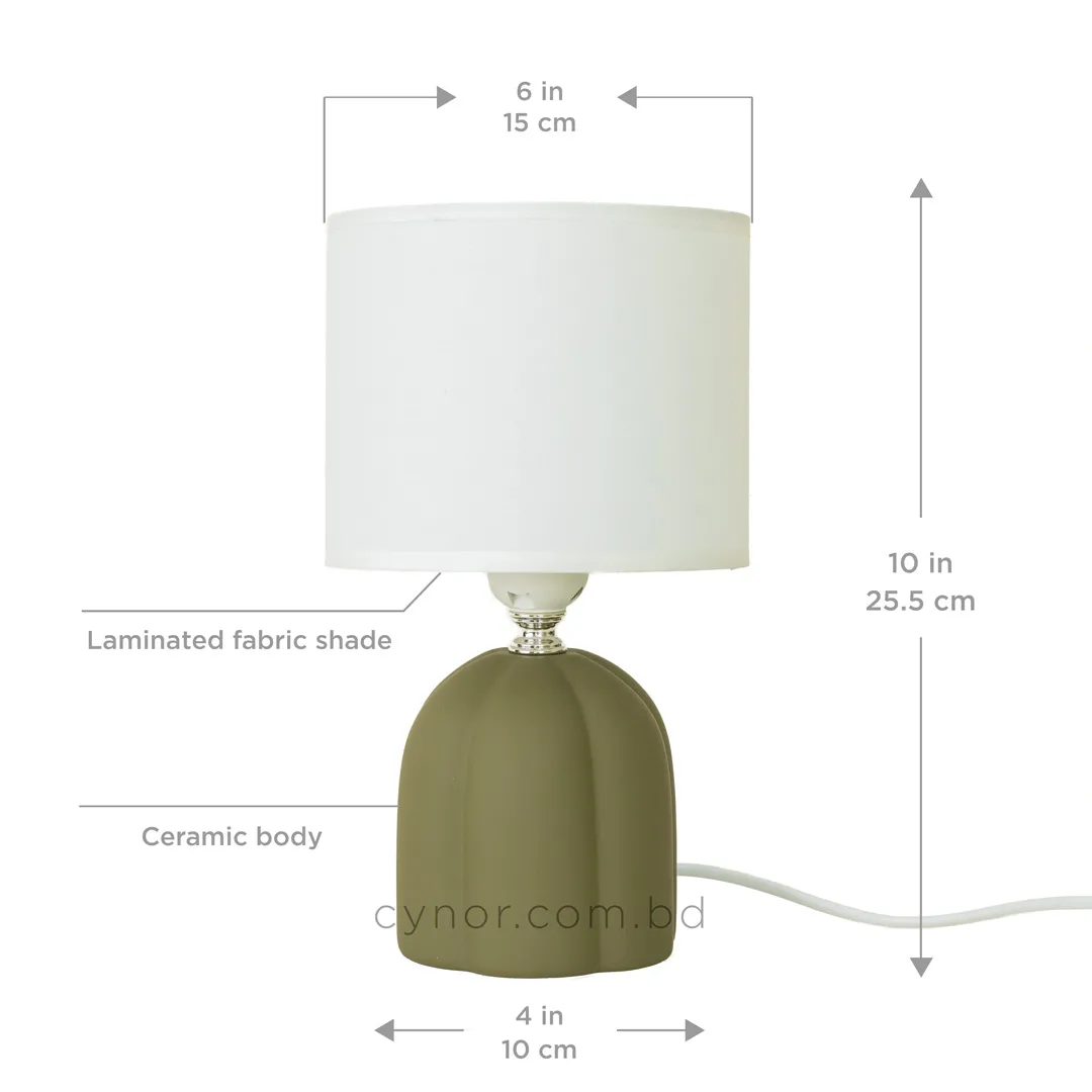 TL396-1-Compact Olive Sculptural Ceramic Table Lamp with Textured Fabric Shade (4) TL396-1-Compact Olive Sculptural Ceramic Table Lamp with Textured Fabric Shade (4)