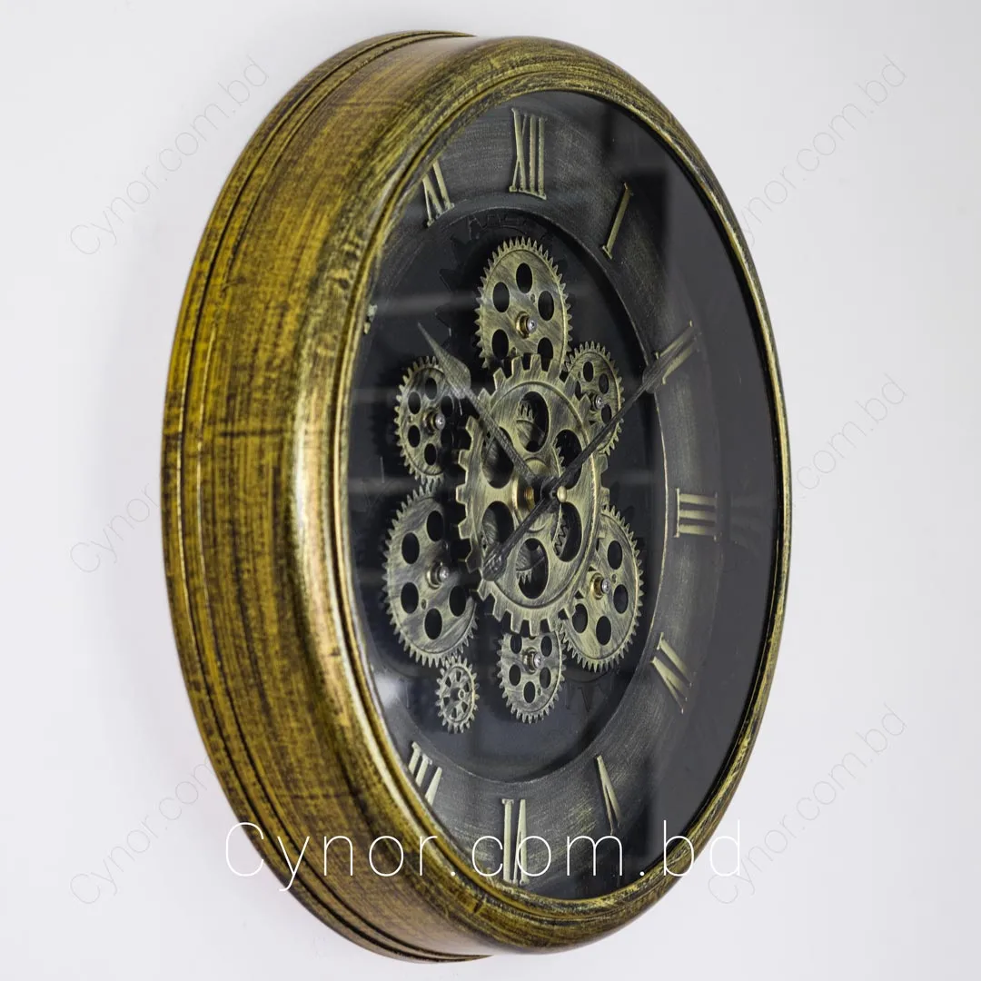 WC495-Antique-Roman-Antique Mechanical Gear Quartz Wall Clock with Glass Dial and Fiber Body (7) WC495-Antique-Roman-Antique Mechanical Gear Quartz Wall Clock with Glass Dial and Fiber Body (7)