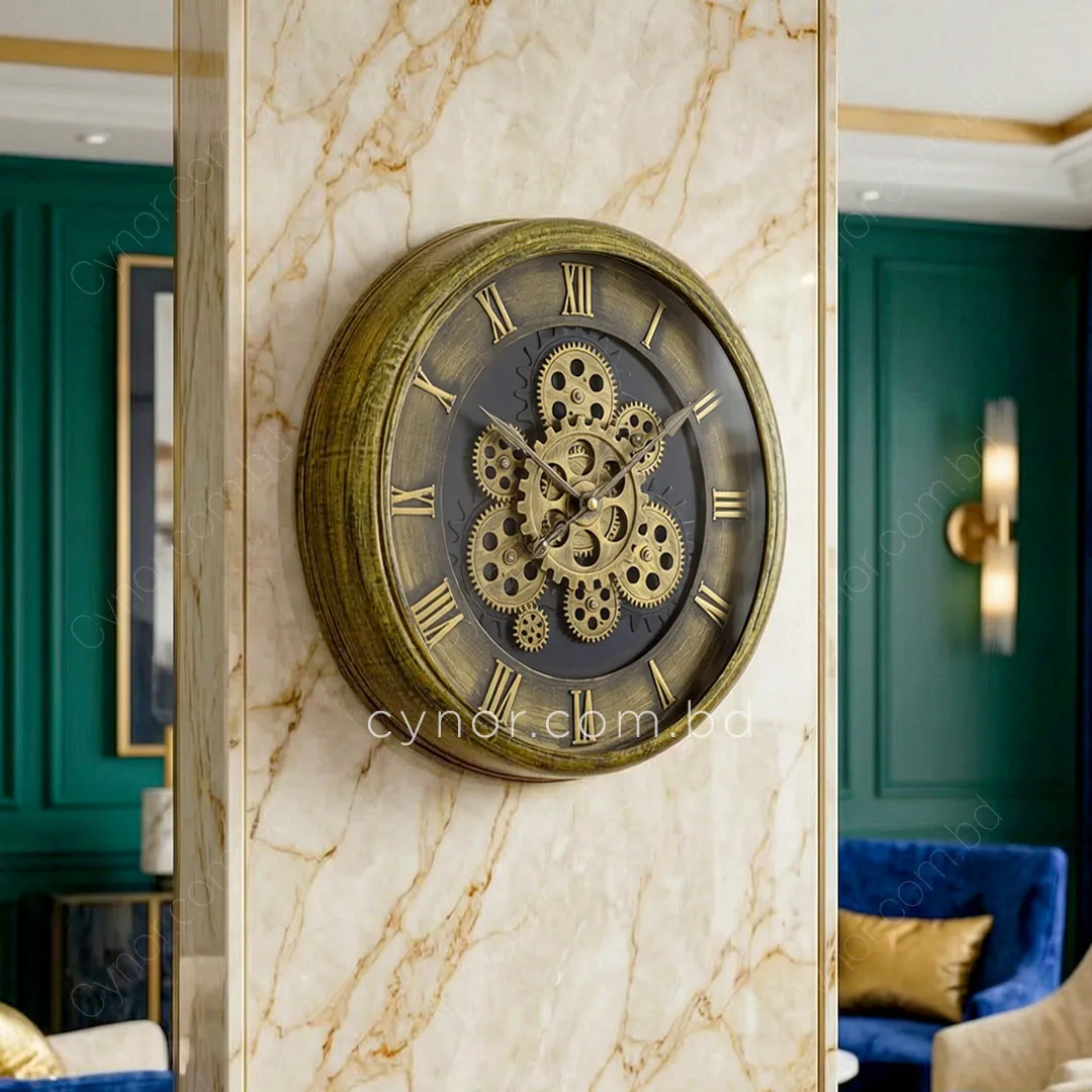 WC495-Antique-Roman-Antique Mechanical Gear Quartz Wall Clock with Glass Dial and Fiber Body (9) WC495-Antique-Roman-Antique Mechanical Gear Quartz Wall Clock with Glass Dial and Fiber Body (9)
