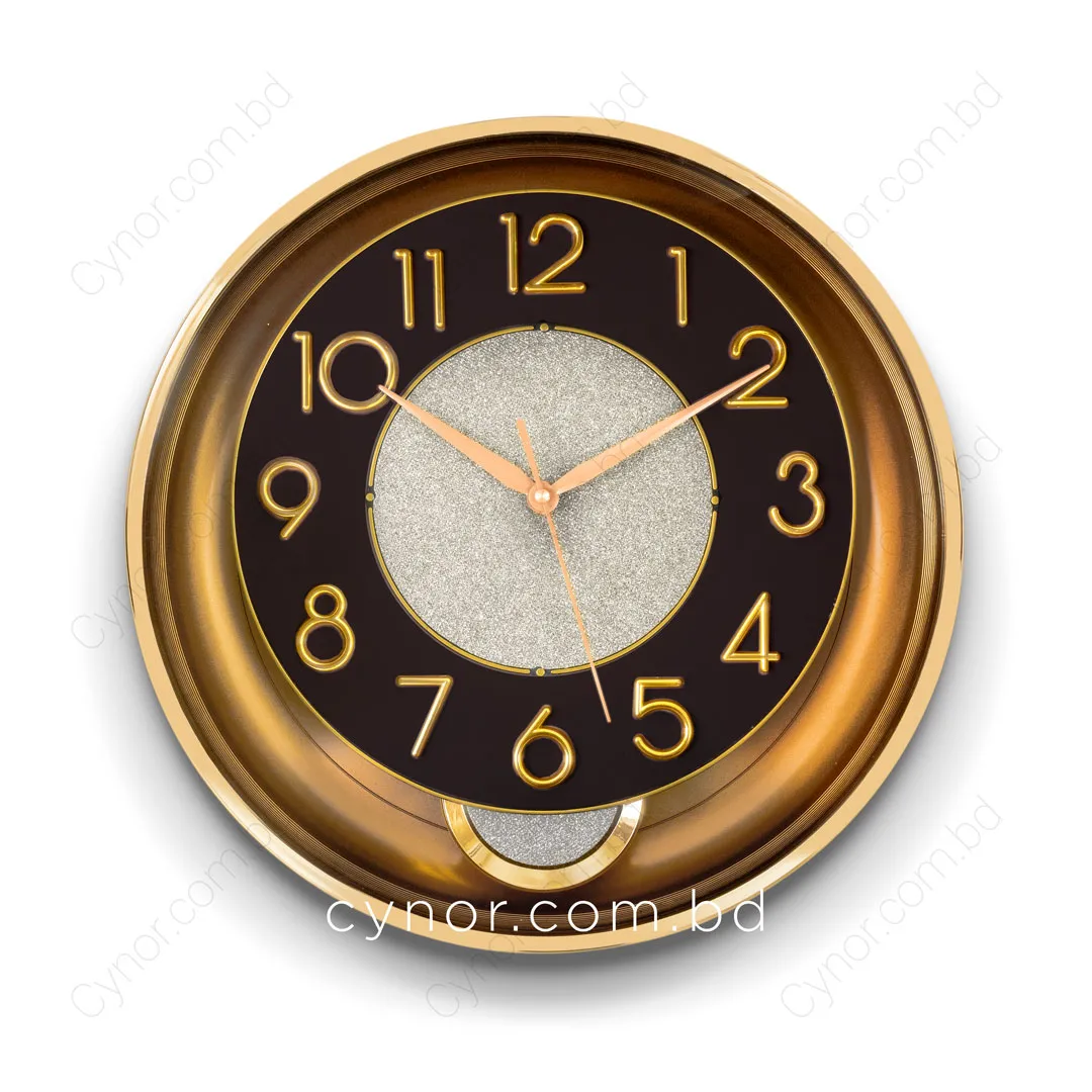WC761-Black-Stylish Golden Black Pendulum Wall Clock with Fiber Body Glass Dial (2) WC761-Black-Stylish Golden Black Pendulum Wall Clock with Fiber Body Glass Dial (2)