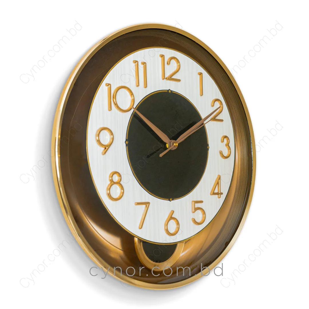 WC761-White-Stylish Pendulum Wall Clock Golden Frame White Texture Dial Fiber and Glass Finish (4) WC761-White-Stylish Pendulum Wall Clock Golden Frame White Texture Dial Fiber and Glass Finish (4)
