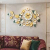 WC763-Decorative Botanical Wall Clock Golden Bottle Green Finish (1)