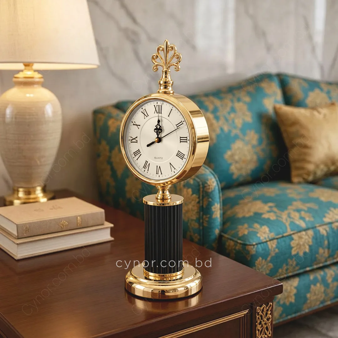 WC767-Black-Vintage Ornate Golden Metal Table Clock with Black Fiber Column and Glass Dial (6) WC767-Black-Vintage Ornate Golden Metal Table Clock with Black Fiber Column and Glass Dial (6)