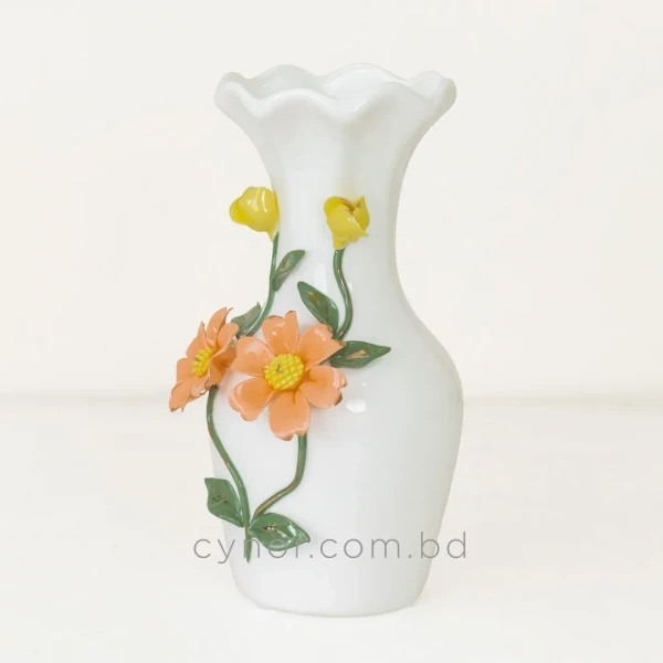 HD267-White-Porcelain-Ceramic-Vase-with-Raised-Floral-Design-4