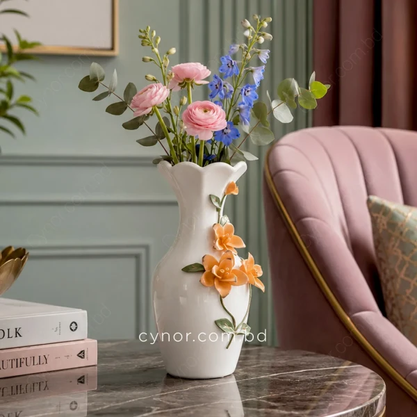 HD268-White-Porcelain-Scalloped-Vase-with-Raised-Floral-Relief-8