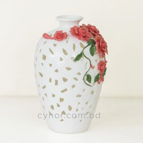 HD270-Premium-White-Porcelain-Oval-Narrow-Neck-Vase-with-Raised-Floral-Design-and-Cutouts-Pattern-5