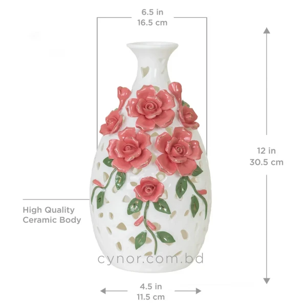 HD271-Premium-White-Porcelain-Tapered-Oval-Vase-with-Patterned-Cutouts-and-Raised-Floral-Accents-3