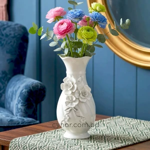 HD273-Premium-White-Porcelain-Fluted-Vase-with-Raised-Floral-Accents-1