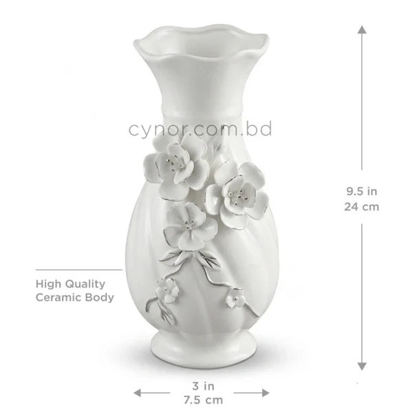 HD273-Premium-White-Porcelain-Fluted-Vase-with-Raised-Floral-Accents-2