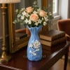 HD274-Blue-Ceramic-Fluted-Vase-with-3D-Raised-White-Floral-Accents-1