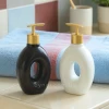 KC245-Nordic Sculptural Ceramic Porcelain Soap Shampoo Lotion Dispenser (1)