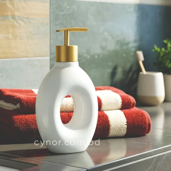 KC245-Nordic Sculptural Ceramic Porcelain Soap Shampoo Lotion Dispenser (10)