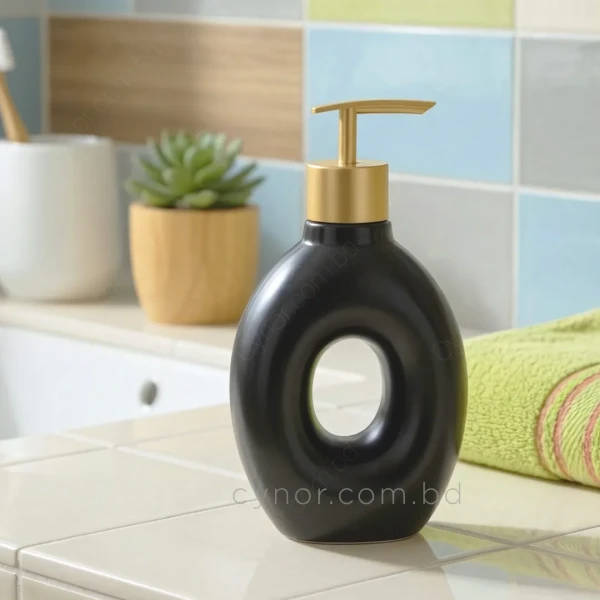 KC245-Nordic Sculptural Ceramic Porcelain Soap Shampoo Lotion Dispenser (11)