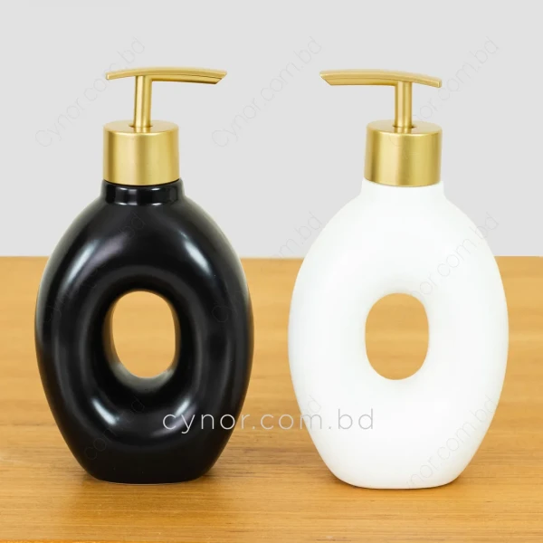 KC245-Nordic Sculptural Ceramic Porcelain Soap Shampoo Lotion Dispenser (6)