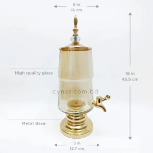 KC246-3L-Luxury-Glass-Beverage-Dispenser-with-Golden-Metal-Finish
