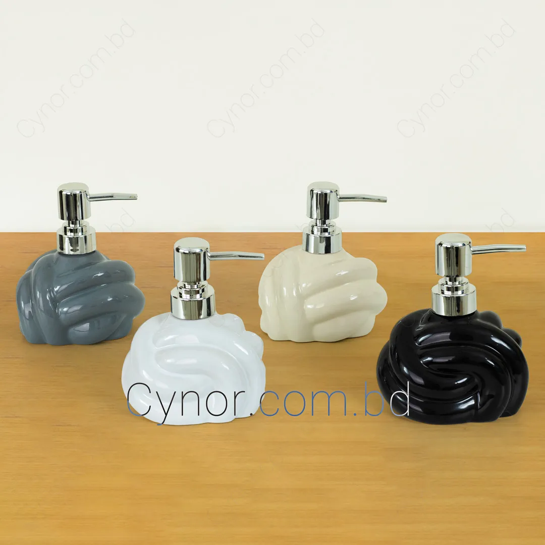 KC247-Twisted Knot Design Ceramic Porcelain Soap Shampoo Lotion Dispenser (2) KC247-Twisted Knot Design Ceramic Porcelain Soap Shampoo Lotion Dispenser (2)